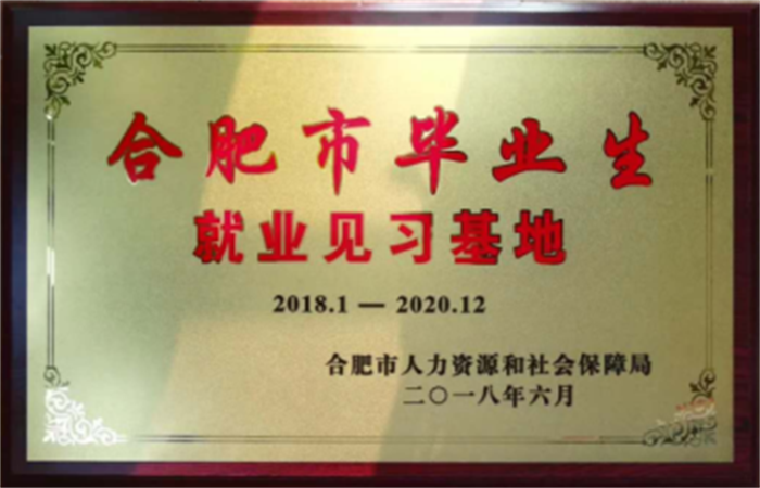 大名集團再次獲評“合肥市畢業(yè)生就業(yè)基地”榮譽稱號
